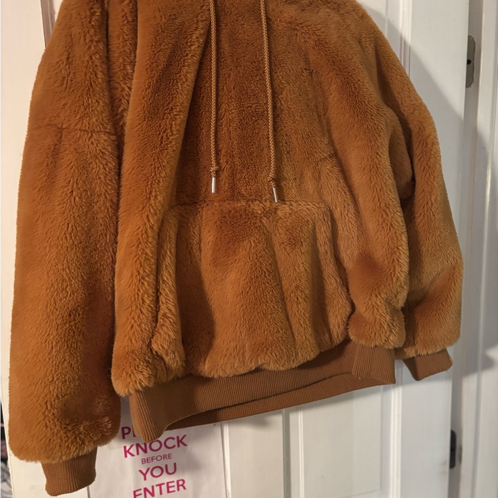 Cozy Tan Fleece Hoodie
